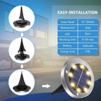 OULONGER Solar Ground Lights 16Pack, Garden Solar Outdoor Waterproof Pathway Bright In-Ground Lights Outdoor Lighting Decor for Lawn, Patio, Yard, Driveway,Walkway Warm Light