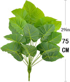 Artificial Caladium Plant with Red and Green Leaves, Red Leaf Artificial Plants Decoration Simulated Bonsai Potted Decor Home Room Party Wedding Office Floor (Green(No Flowerpot), 75cm)