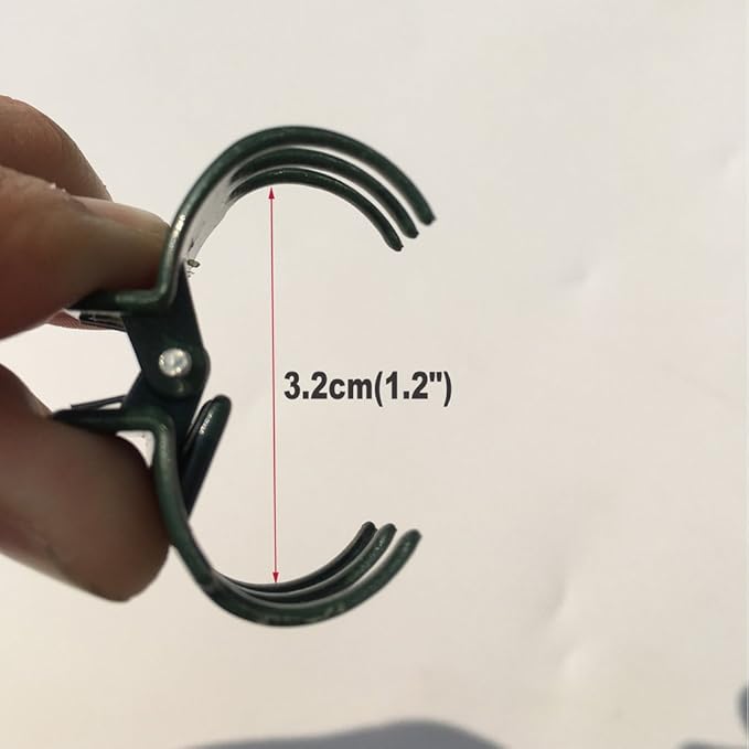50 PCS Large Size Orchid Clips and Garden Support Clips Green (Not with Flower and Plant Spike)