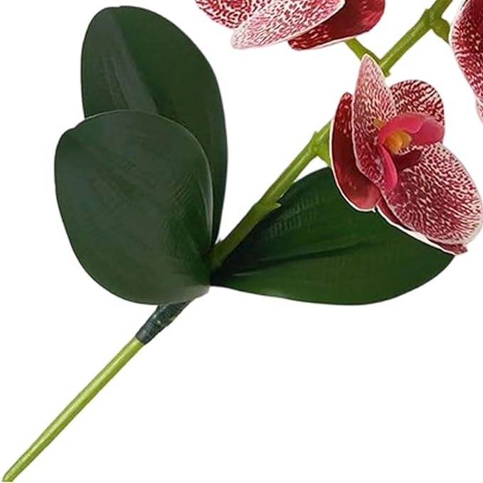 Fake Flowers, Elegant Realistic Design, PP, Orchid Decor Vase, Silk Bloom Arrangement, Long-Lasting, for Home, Bedroom, Bathroom, Living Room, Office