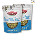 Sunbest Natural Organic Raw Pumpkin Seeds - 2 lb Bulk Bag (32 oz) – USDA Organic, Unsalted Shelled Pepita Seeds – Gluten-Free, Non-GMO, Vegan, Kosher