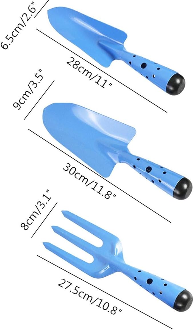 3PCS Mini Garden Tools Sets Durable Gardening Hand Tool Ergonomic & Rust Resistant for Women Kid Men Gardener
