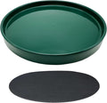 Yukfona Ceramic Plant Saucer Pot Tray 12 Inch, Planter Saucers 4 5 6 7 8 9 10 11 12 13 Inch for Indoors Outdoor, Durable Sturdy Flower Drainage drip Water Tray for Glazed Pots Base (12.7 Inch-Green)