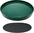 Yukfona Ceramic Plant Saucer Pot Tray 12 Inch, Planter Saucers 4 5 6 7 8 9 10 11 12 13 Inch for Indoors Outdoor, Durable Sturdy Flower Drainage drip Water Tray for Glazed Pots Base (12.7 Inch-Green)