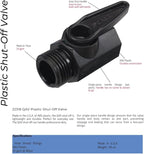 Dramm Plastic Shut Off Valve with One Piece Ball & Large Handle for Ease of Use, Heavy Duty Construction, Black | (Pack of 6)