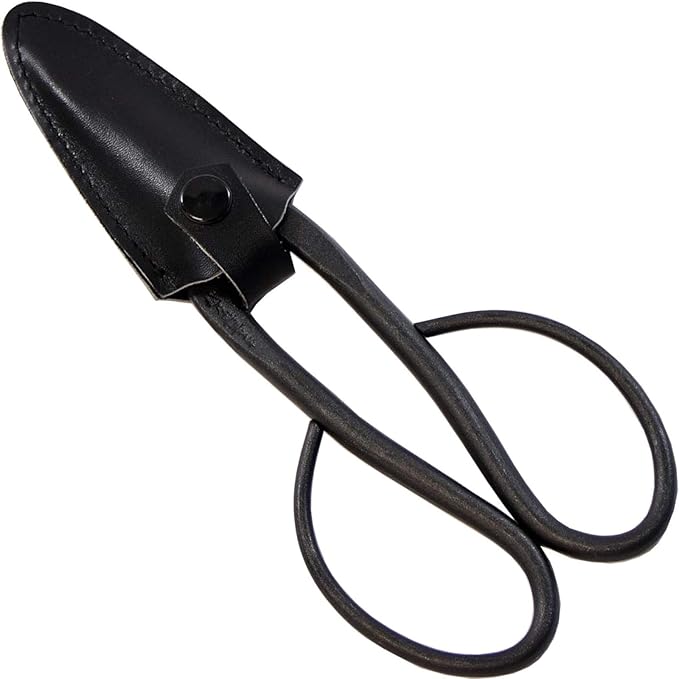KAKURI Ashinaga Bonsai Scissors Made in Japan 8", Japanese Carbon Steel Blade, Long Handle Bonsai Shears for Precision Pruning and Trimming