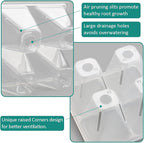 RooTrimmer 40 Pack Reusable 4-Cell Seed Starter Trays with Large Drainage Holes - Clear Transparent Trays for Root Growth Monitoring, Avoids Overwatering, Easy Transplant, Fits Standard 1020 Trays