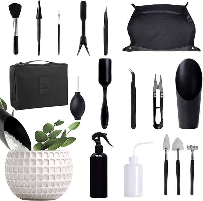 Succulent Tools Set,Plant repotting kit,repotting kit,Succulent Tools,Indoor Plant Tools,Succulent Tool kit,houseplant Tools,Plant Care kit,Indoor Plant Care kit, (Set of 17)