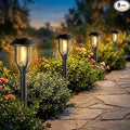 Solar Pathway Lights Outdoor 8 Pack, Warm White Solar Path Lights, Waterproof Energy Efficient Landscape Lights Decorative Auto On/Off, Solar Garden Lights for Yard Walkway Driveway Patio