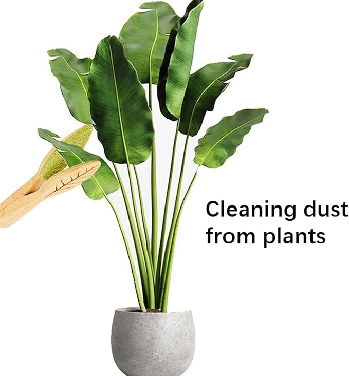 Plant Leaf Cleaning Tongs, Portable House Plant Leaf Cleaning Tongs, Household Cleaning Tools Garden Tools, Cleans Both Sides of Leaves, Dust Removal for Indoor Outdoor