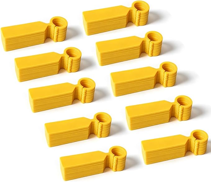 Plant Tags GVKES 200PCS, Thick Waterproof Plant Labels, Weather Resistant Tree Tags Garden Markers for Indoor Outdoor Gardening, Potted Plants, Vegetables, Greenhouse(Yellow)