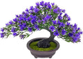 Artificial Bonsai Tree Juniper Faux Plants Indoor Small Fake Plants Decor with Black Pots for Home Table Office Desk Bathroom Shelf Bedroom Living Room Farmhouse Decorations