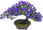 Artificial Bonsai Tree Juniper Faux Plants Indoor Small Fake Plants Decor with Black Pots for Home Table Office Desk Bathroom Shelf Bedroom Living Room Farmhouse Decorations