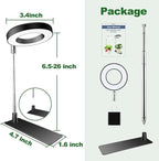 Plant Grow Light, 48LEDs Full Spectrum Grow Lights for Indoor Plants, Height Adjustable Grow Lamp with Base, 3 Optional Spectrums, 3/9/12Hrs, 10 Brightness, Ideal for Small Plants, 1 Pack