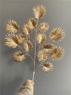 PASYOU Artificial Plants for Christmas Decor, Gold Plastic Grass Fake Shrubs Leaves Indoor Outdoor Home Garden Party Hotel Verandah Wedding Event Faux DIY Decoration - 30 Inch Golden 2 Bunches