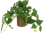 Artificial Plant Indoor Fake Pothos with Pulp Pot, Fuax Potted Plant for Home, Office, Desk, Shelf, Living Room, Bedroom&Balcony Décor (1)