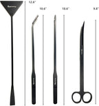 Aquarium Tweezers, Capetsma Stainless Steel Aquarium Plant Tools Long Aquascaping Tools Scissors Spatula Aquatic Plants Tool Set For Freshwater and Saltwater