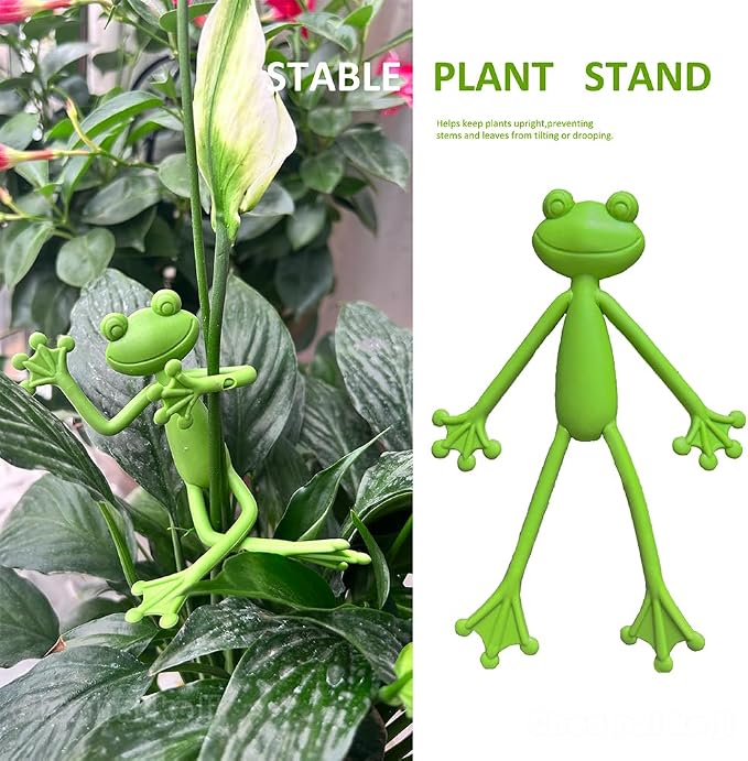 (5Pcs) Frog Plant Stand, Frog Plant Holder, Flower Pot Hugger Plant Climbing Fixture Clips, Cute & Stable Support, Make Your Plants Stand More Upright, For Indoor, Outdoor