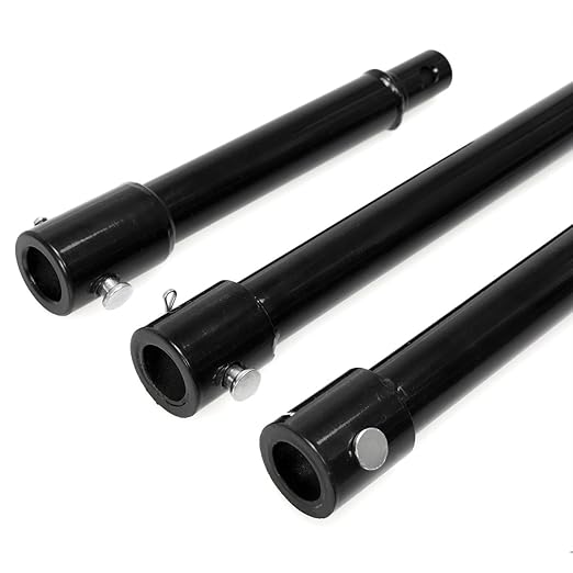 XtremepowerUS 3 Pieces Auger Extension Drill Bits (8", 12", 20" Length) Extension Earth Ice Auger Extension Set Post Hole Digger Replacement Compatible to 3/4" Shaft Post Hole Digger Replacement