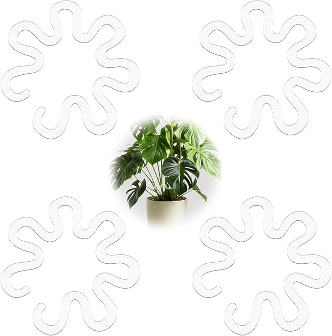 4Pcs Flower Shape Plant Stem Support, Plant Life Support Supplies Securing House Plant Accessories, Vertical Support for Plants Stem Supports Suitable for Indoor and Outdoor Various Types of Plants