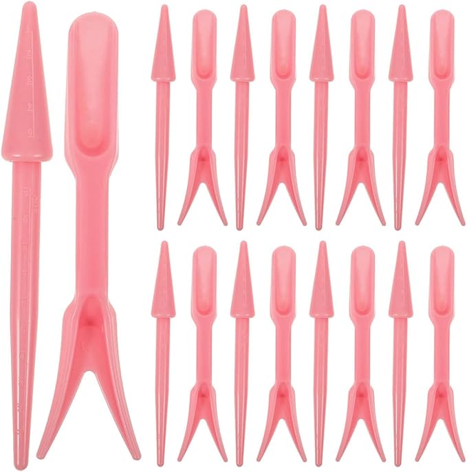 Veemoon 12 Sets Succulent Plant Transplanting Tools Garden Hand Tool Kit with Bulb Planter for Bonsai and Succulent Gardening Accessories Pink Plastic for Patio Lawn Use