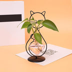Plant Terrarium Plants Propagation Station Cat Lover Gifts for Women Home Office Decor Cat Desk Accessories