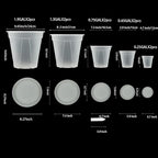 Large Clear Nursery pots for Plants with Saucers,10 pcs 9.5/8.3/7/6/5 inch Thick Plastic Nursery pots for Plants with Drainage Holes for Monstera,Aroid