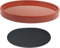 Yukfona Ceramic Plant Saucer Pot Tray 10.7 Inch, Planter Saucers 6 7 8 9 10 11 12 15 Inch, Durable Sturdy Flower Drainage drip Water Tray for Glazed Pots Base (10.7Inch- Red Terracotta)
