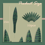 summer flower 10pcs Fake Snake Plants Leaves Set 15inch Artificial Small Sansevieria Leaves Faux Snake Plant Stems for Home Office Indoor Room Decor Desk DIY Outdoor Front Porch DIY Decorations