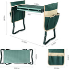 KVR Upgraded Garden Kneeler and Seat with Thicken & Widen Soft Kneeling Pad,Heavy Duty Foldable Gardener Stool with 2 Tool Pouches,Gardening Gifts for Women Mom Men Seniors¡­…