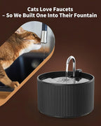 Ceramic Cat Water Fountain, 2.2L/74oz Automatic Pet Drinking Fountain for Indoor Cats and Small Dogs, Ultra Quiet, BPA-Free, Cat Water Dispenser with Filter – Easy to Clean