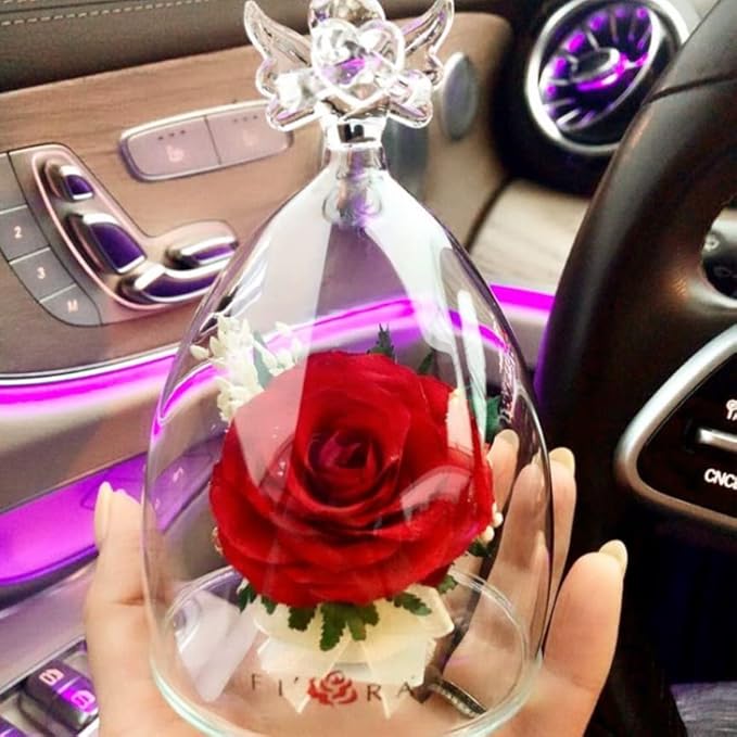 Fiora Flower | Long Lasting Real Roses in a Sealed Vase | Lasts up to 5 Years | Unique Present Gift
