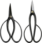 Wazakura Japanese Bonsai Pruning Scissors Tool Set, Made in Japan Trimming Japanese Shears 2PCS Starter Kit Pack - Ashinaga + Traditional Bonsai Scissors