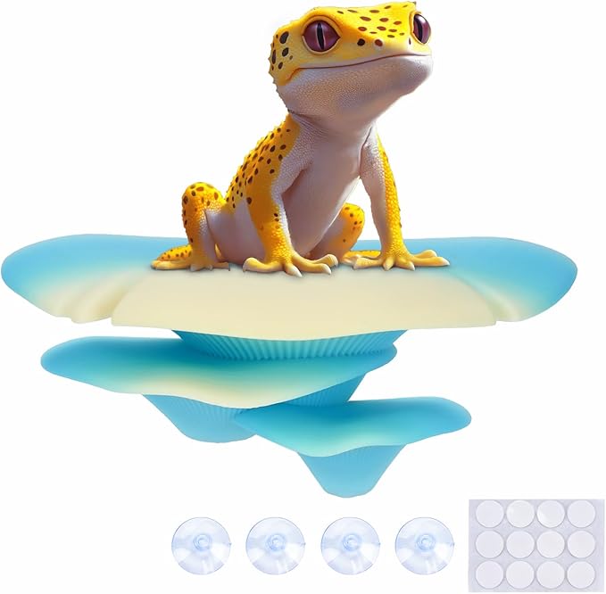 Westant Mushroom Decor for Reptile Tank, Fish Tank, Pet-Safe Bearded Dragon Tank Accessories, Realistic Terrarium Plants for Leopard Geckos, Crested Geckos, Tree Frogs, Snakes (Lagoon, Trio Cap)