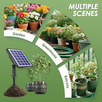 Solar Automatic Drip Irrigation Kit System, 2025 Upgrade Auto Watering System Devices for Garden with Timer, Plant Waterer Outdoor for Raised Bed Potted Plants Greenhouse (49FT-10 Pots)