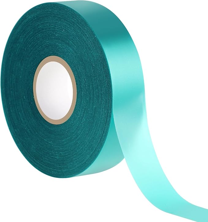 Prudiut 300FT Stretch Tie Tape Roll, 1'' Plant Tape Green Stretch Garden Tie, Thick Sturdy Tree Nursery Tapes Vinyl Stake Ribbon Support for Indoor Outdoor Patio Plant, Tree, Vegetables, Branches