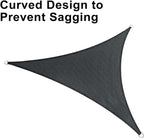 LOVE STORY Custom Size 9'x9'x9' Graphite Grey Sun Shade Sail Triangle Sunshade Fabric Awning Canopy for Patio Backyard Carport Pergola (Customized)