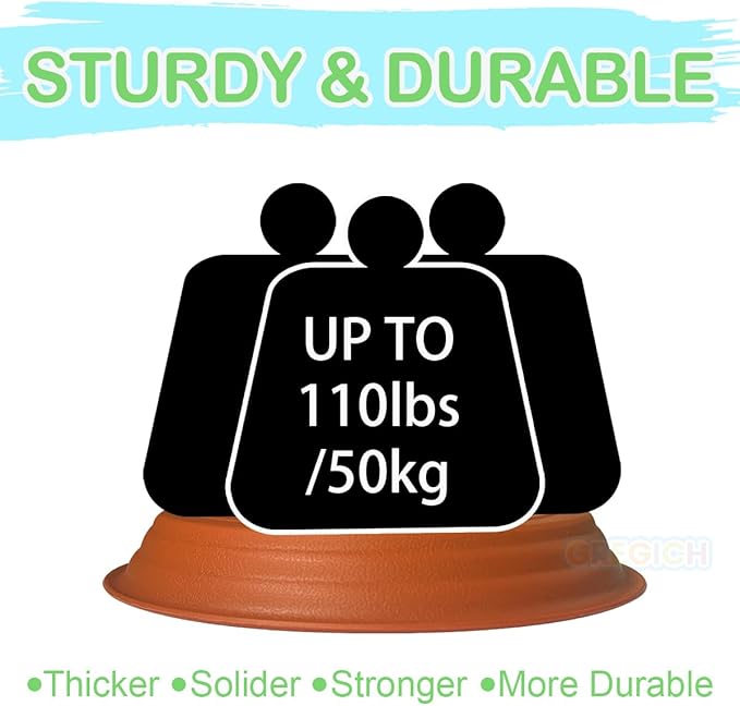 5.8 inch (4.5" at Base) Plastic Plant Saucer Pack of 6, Small Plant Saucers for Indoors, Thick Heavy Durable Plant Pots Saucers Plant Drip Trays for Pots Planter Saucers for Outdoors