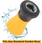 Fireman Hose Nozzle, Yellow Garden Hose Nozzle, High Pressure Sprayer Nozzle for Car Washing, Patio Cleaning, Watering Lawn and Garden, Universal Fit Garden Hoses