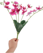 Real Touch Artificial Orchid Stems Purple Flowers for Living Room Decor
