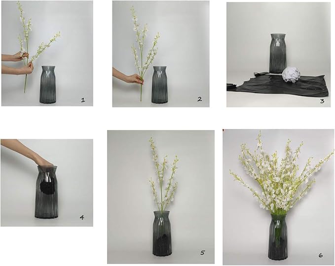 Silk Flowers in Bulk Wholesale Artificial Orchids, 11 Pcs (Each 28”), for Wedding Festive Party Home Office Decoration, Not Include Vase