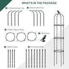 FOLLOOK Garden Trellis for Climbing Plant Outdoor, 67" Tall Round Cucumber Trellis Plant Supports for Vines Flower Climbing Rose Clematis Vegetable Tomato Trellis, 1PC, Black
