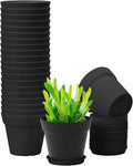GARDIFE 20 Pack 4 inch Plant pots, planters for Indoor Plants, Flower pots, Black