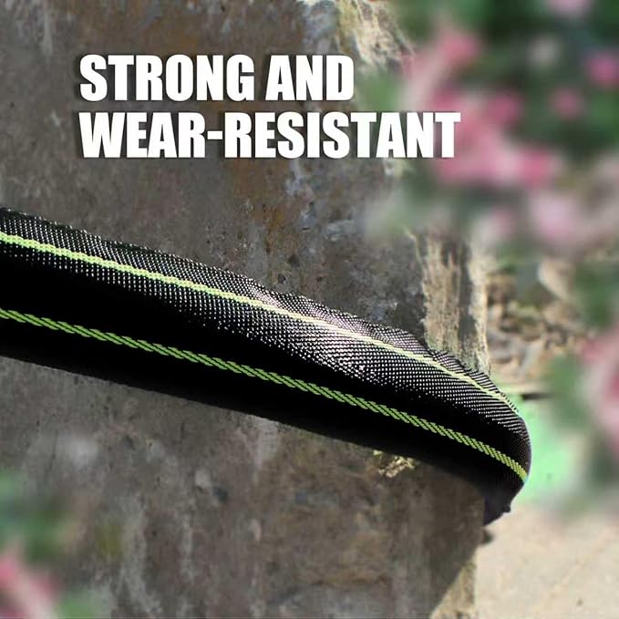 Garden Hose 75FT – Lightweight Water Hose 3/4”, Flexible Hose with 10 Sprayer, Burst-Resistant, Anti-Kink for Outdoor Use, Watering(Green)