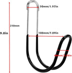 Garden Hose Holder Water Hose Hanger Wall Mounted,304Stainless Steel Solid Hose Hook Holds Up to 50Ft Garden Hose, Expandable Hose, Water Hose(Black Paint 2pcs)