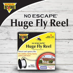 Revenge No Escape Huge Fly Reel Sticky Tape Trap, 1,312' Indoor Outdoor Hanging Disposable Fly Strip, Non-Toxic People and Pet Safe