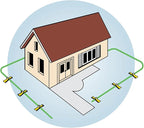 Orbit 58092N Port-A-Rain Hose Watering Sprinkler System, Green