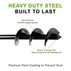 Auger Drill Bit for Planting 3.5 x 16 Inch, Garden Spiral Bit Bulb Planter Tool Drill Auger for Planting Bulb, Bedding Plant, Post or Umbrella Hole Digger for 3/8" Hex Drive