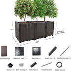 Raised Garden Beds Planters for Outdoor Plants Box Plastic Elevated Garden Bed Kit for Vegetables Flowers Herbs in Backyard Patio Balcony