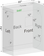 zazzy Indoor Grow Tent, 36"x60"x78" Mylar Hydroponic Plant Growing Tent with Observation Window and Waterproof Floor Tray for Plants Indoor